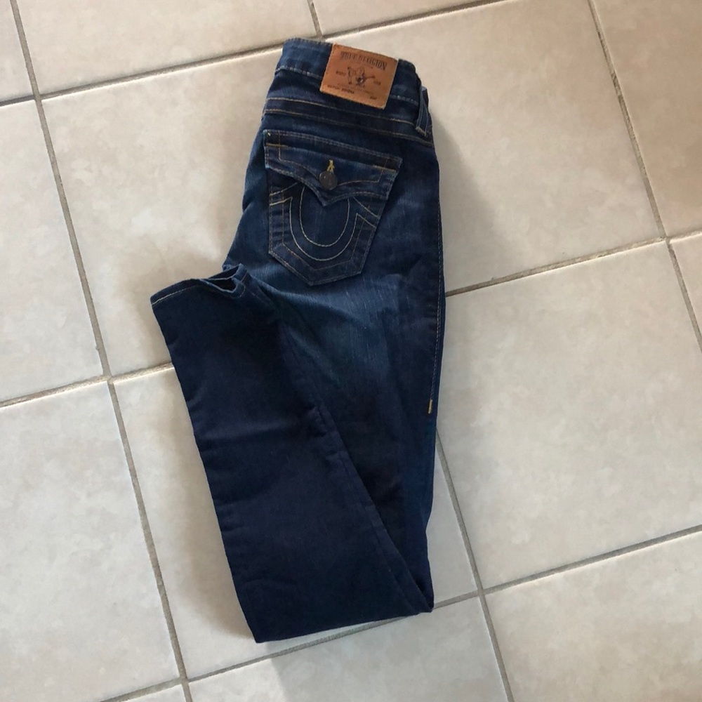 True religion skinny dark jean size 26 new